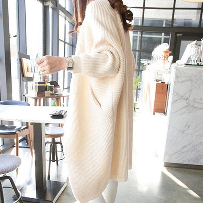 Dreamy Korean Loose Bat Sleeve Long Cardigan