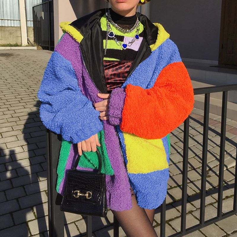 Colourful Contrast Chaos Coat