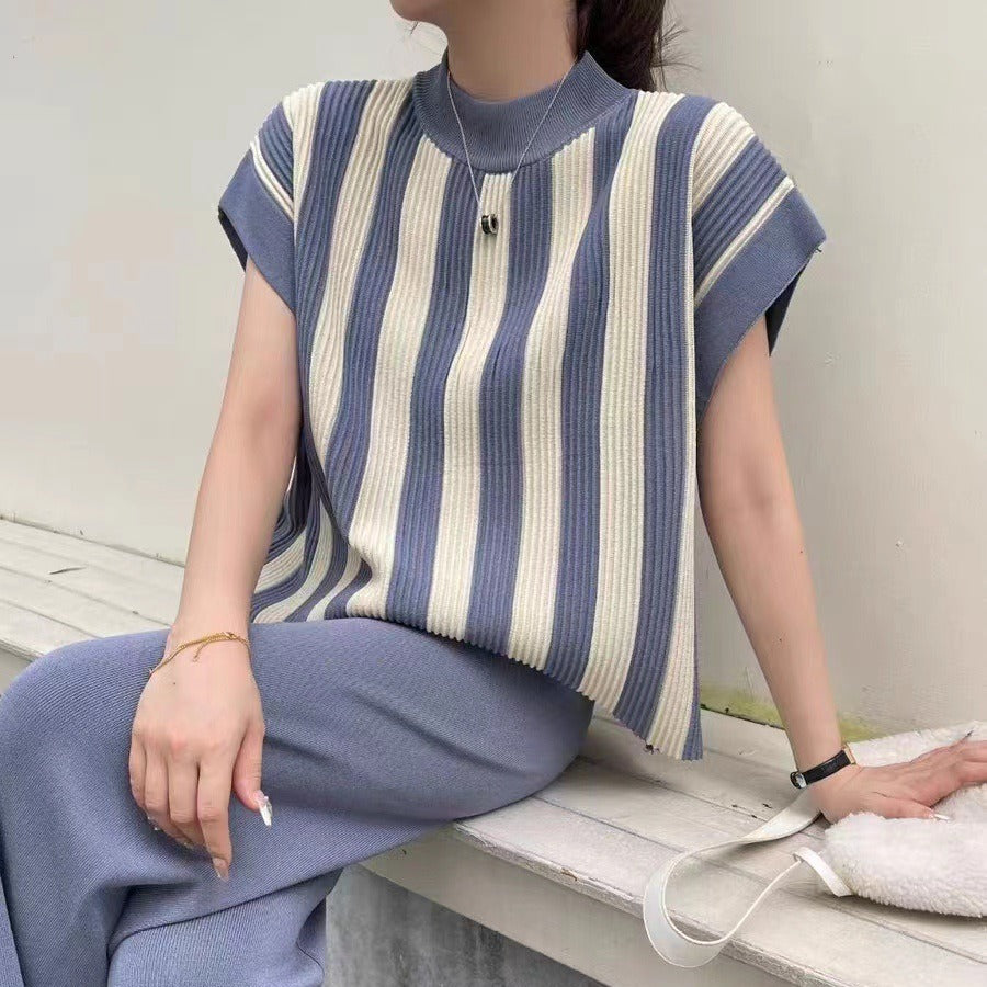 Signature Striped Knitted Loose 2 Piece Set