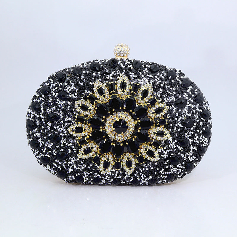 Sparkling Sunflower Style Diamond Evening Bag Clutch