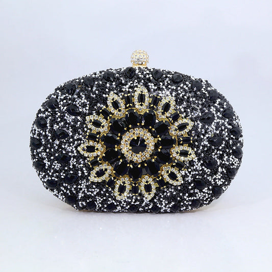 Sparkling Sunflower Style Diamond Evening Bag Clutch