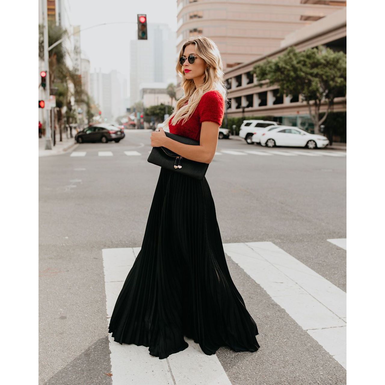 Women fashion casual skirt girls high Waist long skirts keep