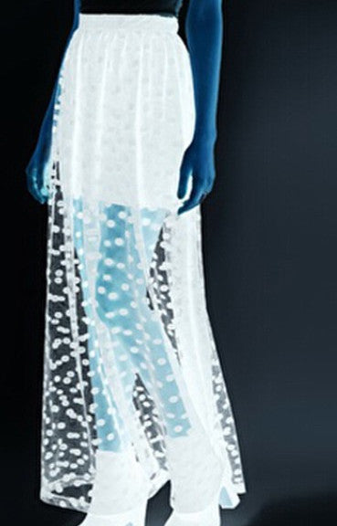 Born To Rule Polka Dot Mesh Skirt