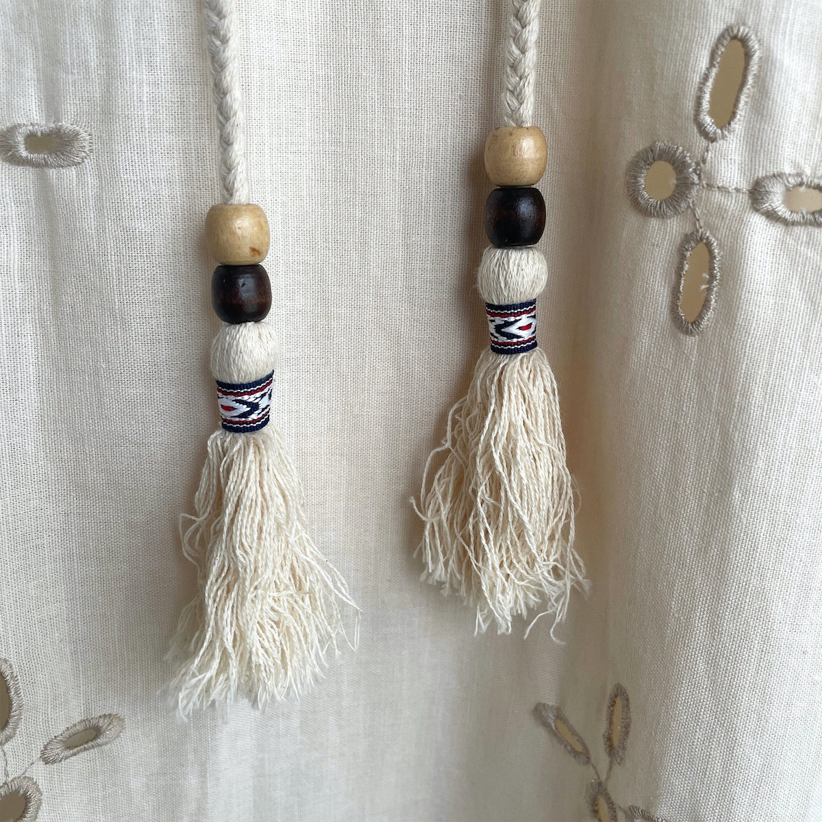 Linen Breeze Embroidered V-neck Maxi Dress