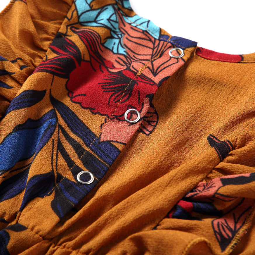 Mother Daughter Matching Printed Jumpsuit