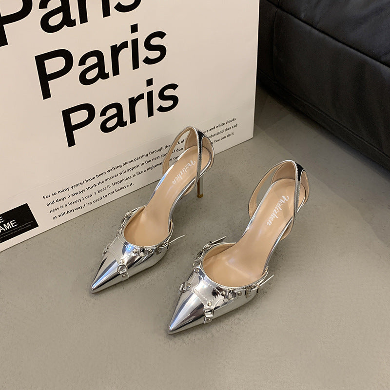 Sparkling Closed Toe Pumps Stiletto Heels