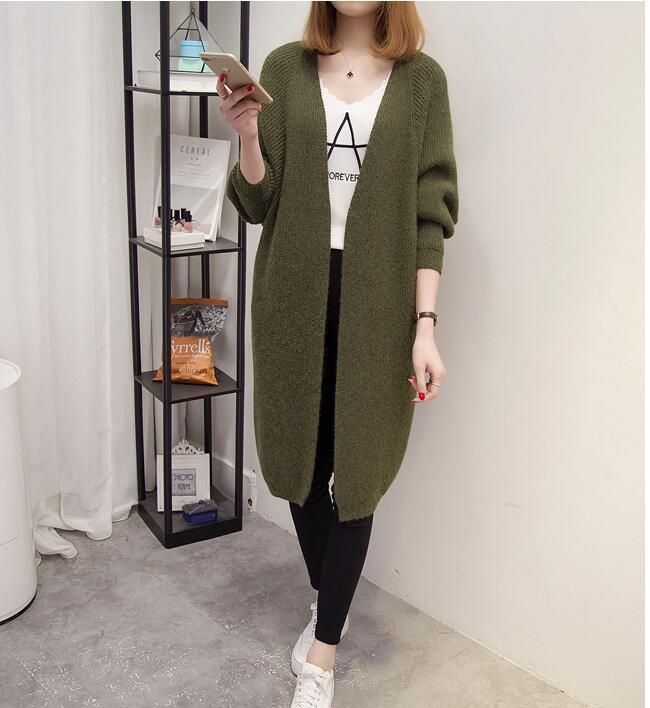 Dreamy Korean Loose Bat Sleeve Long Cardigan