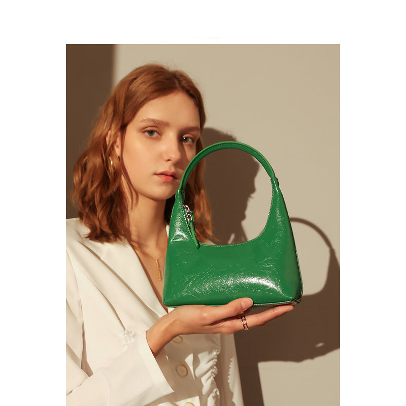 Premium Cowhide Leather High-End Underarm Bag