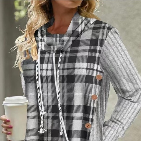 Comfy Long Sleeve Hooded  Sweater Top