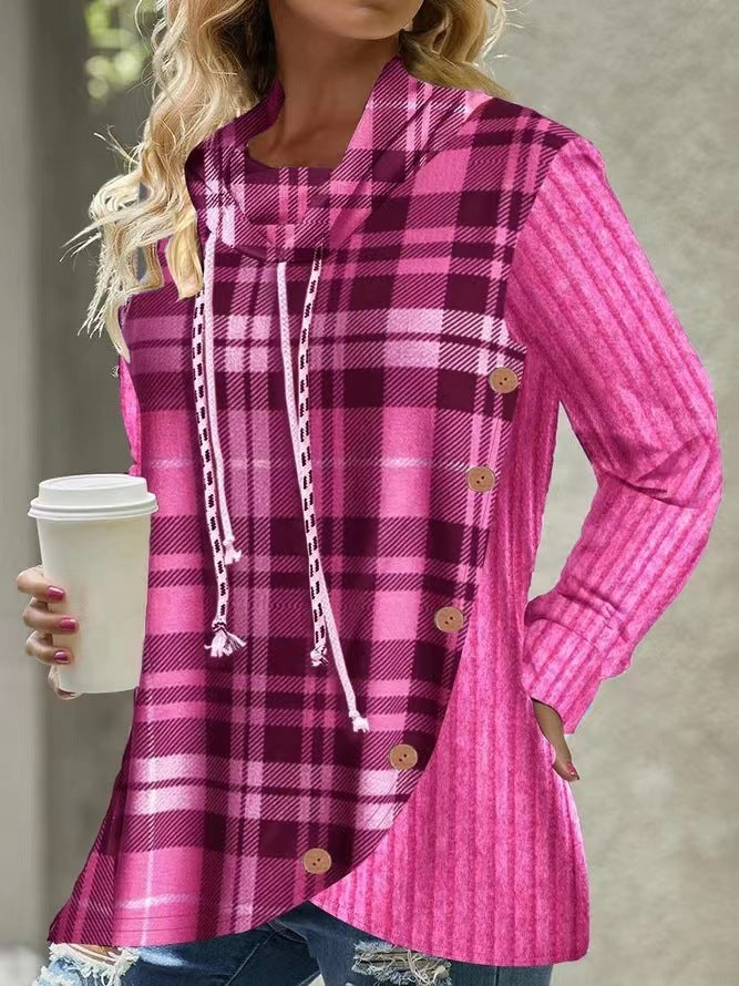 Comfy Long Sleeve Hooded  Sweater Top
