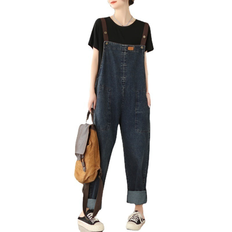 Easy Street Denim Strap Pants Overalls