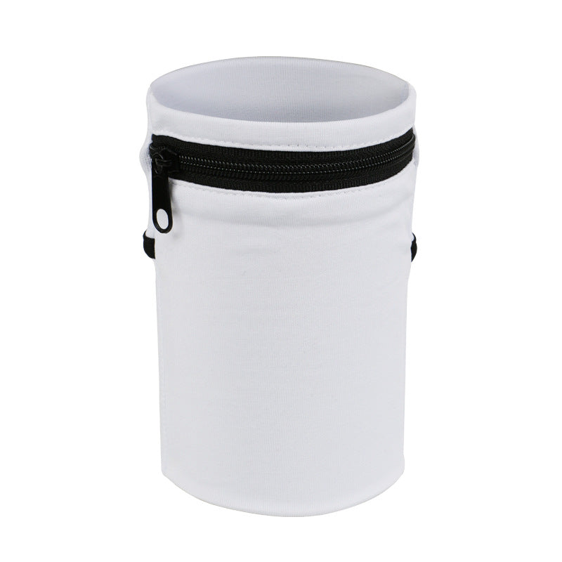 Elastic Band Wrist Wallet Pouch with 2 Zipper Pockets for Valuables.