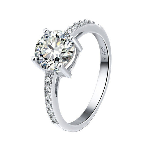 Sterling Silver Diamond Ring