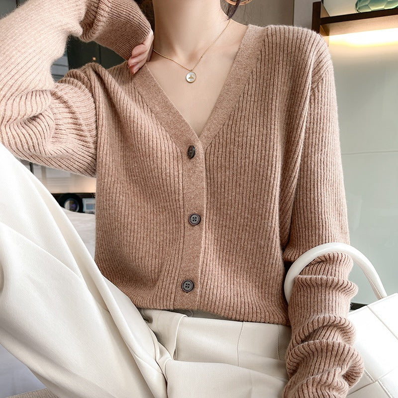 Simple Charms Ribbed Knit Cardigan