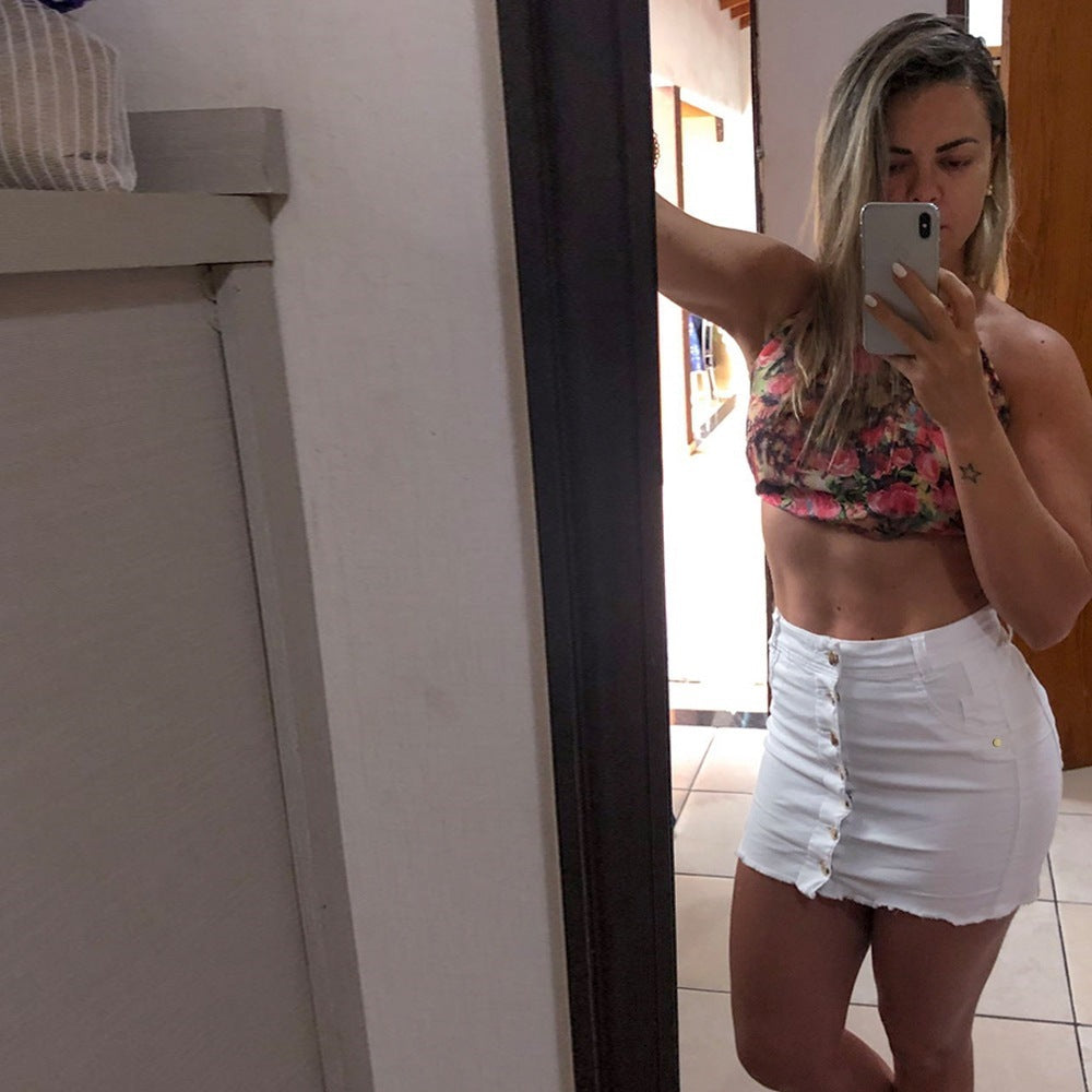 Sassy Gal Pocket Denim Skirt