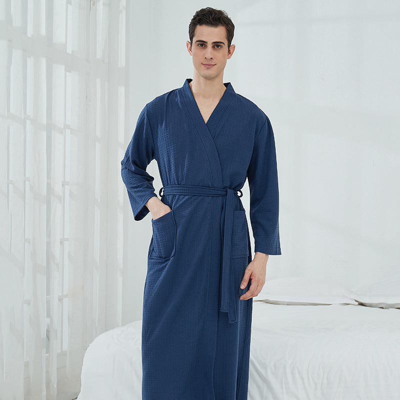 Couple Robes Waffle  Women Men Loungewear Bathrobe