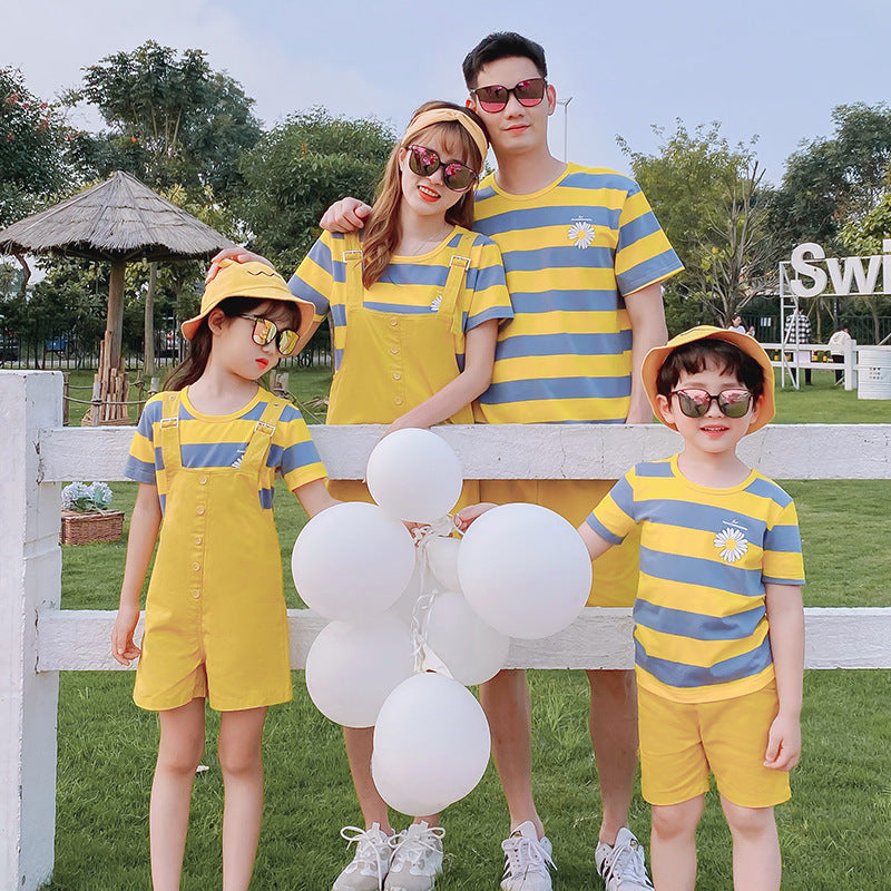 T-shirt Top & Shorts Family Matching Set - Mother, Father, Children