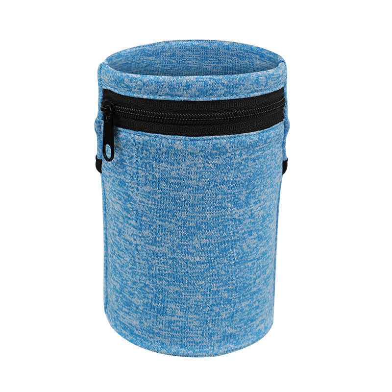 Elastic Band Wrist Wallet Pouch with 2 Zipper Pockets for Valuables.