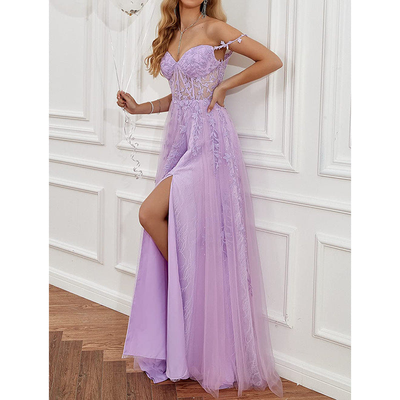 Sapphire Blue Purple  Red Carpet Banquet Evening Dress