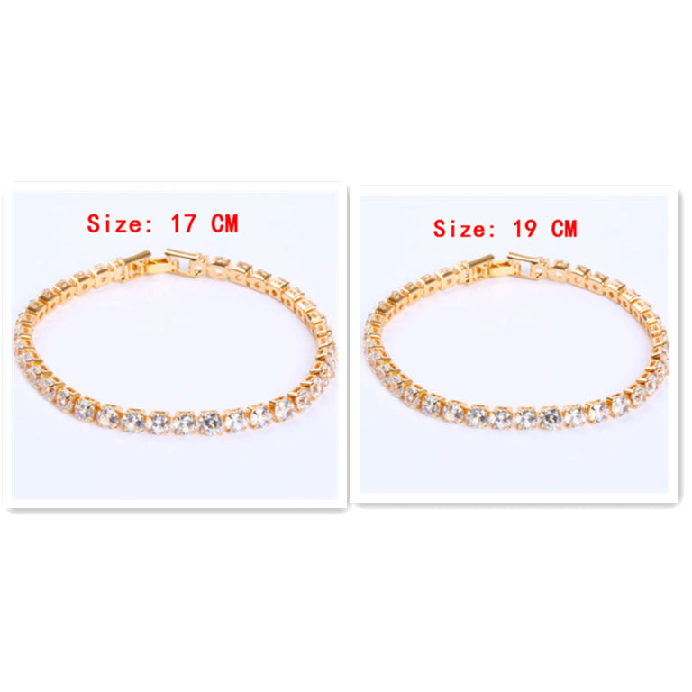 Dazzling Classic CZ 4 mm Tennis Bracelet - 5 Colors Available.