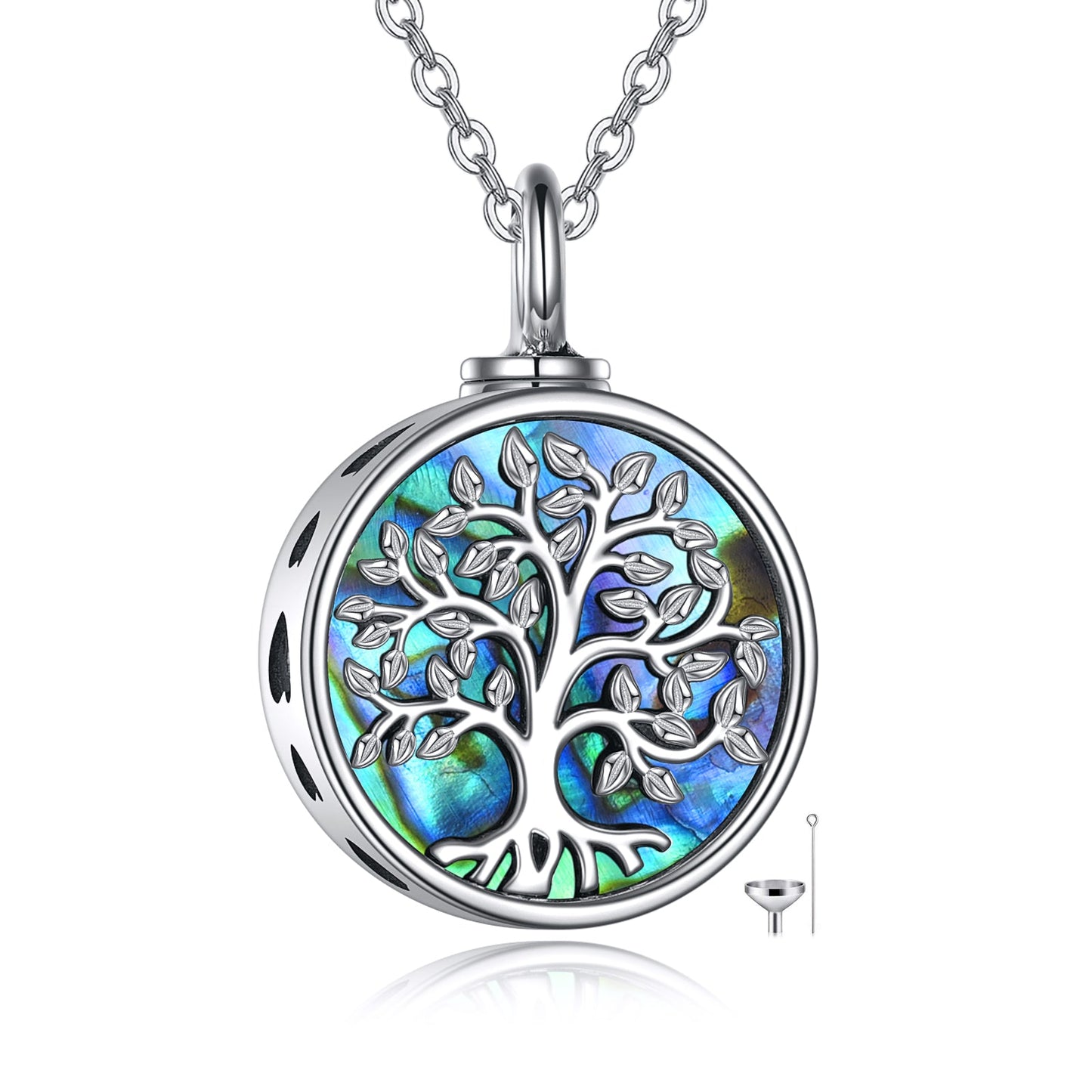 Sterling Silver Tree of Life Urn Necklace. Carry Your Loved One Close to Your Heart.