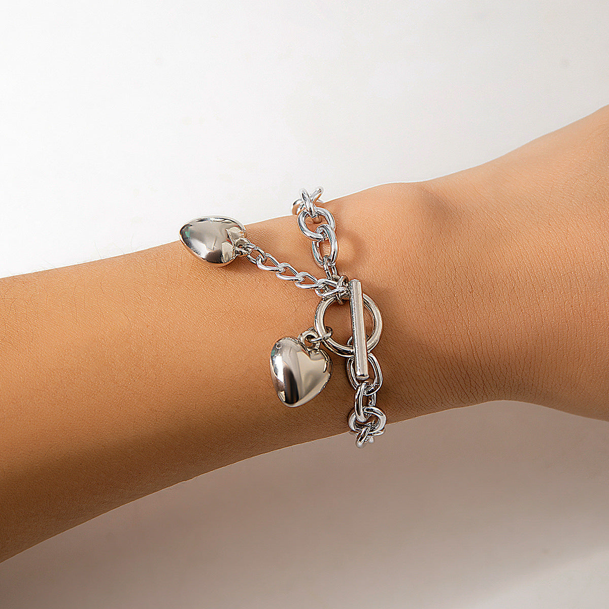 Beautiful. Thick Chain Necklace with  Key Pendant & Bracelet