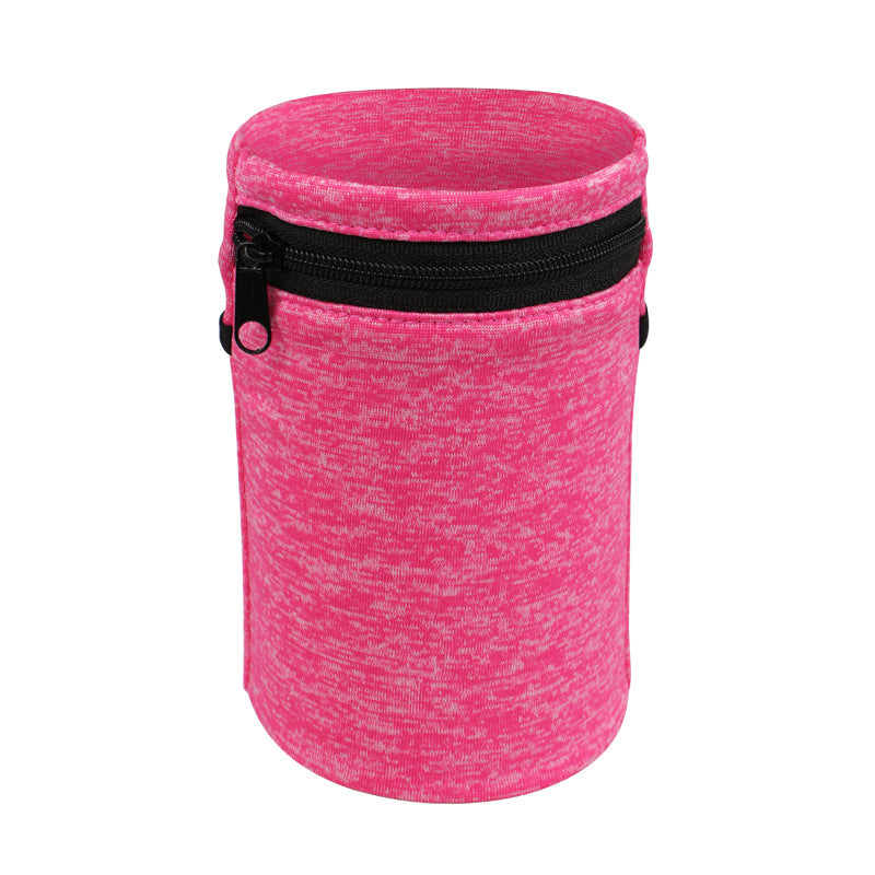 Elastic Band Wrist Wallet Pouch with 2 Zipper Pockets for Valuables.