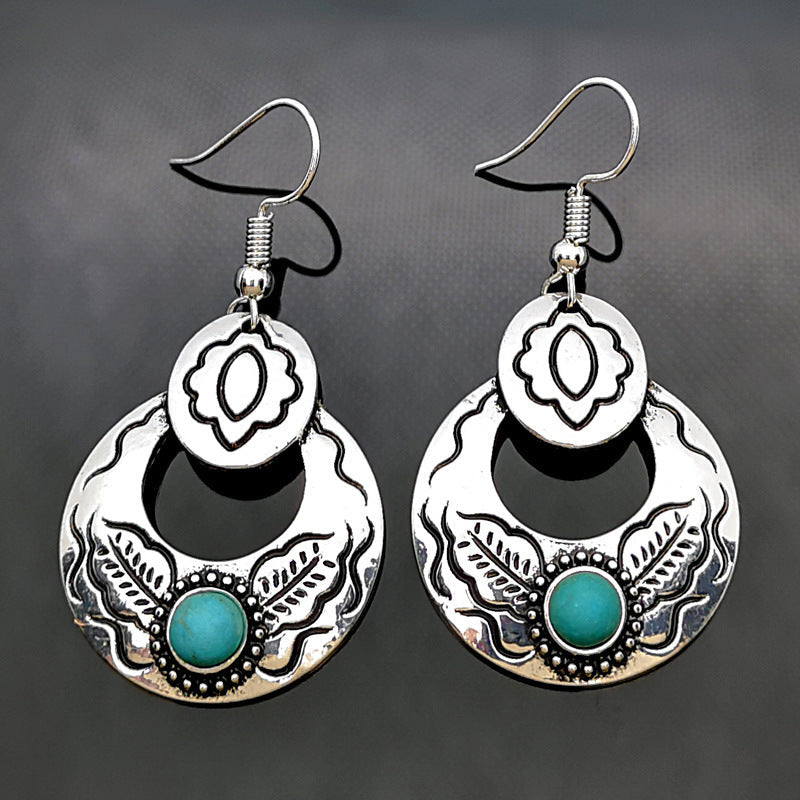Boho Silver & Turquoise Earrings