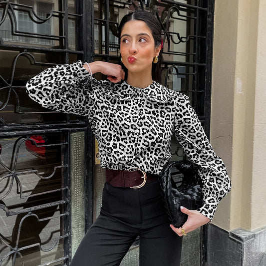 Untamed Elegance Leopard Print Top