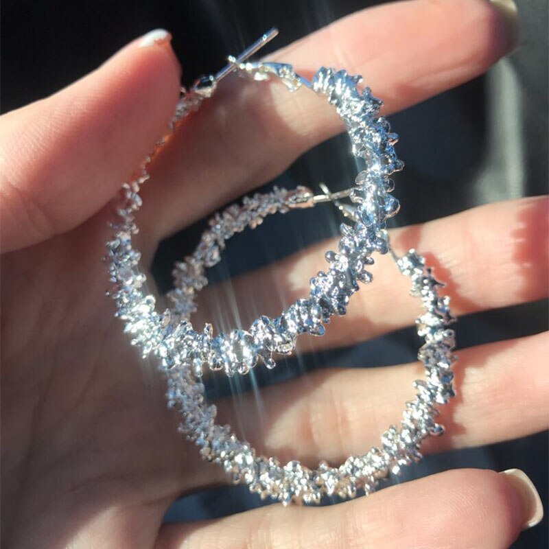 Braided Unique Hoop Earrings.