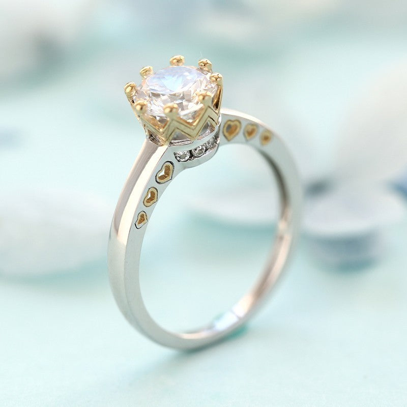 Cubic Zircon Heart Shape Ring