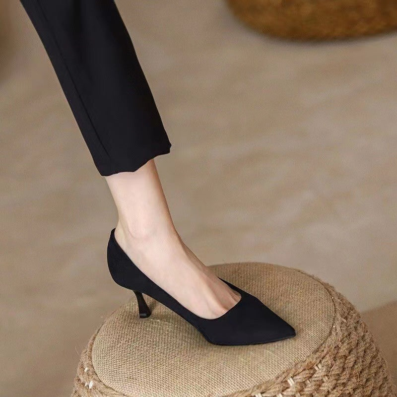 Office Lady Black High Heels Pumps