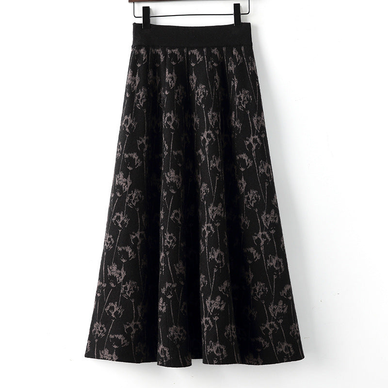 High Waist A- Line Skirt