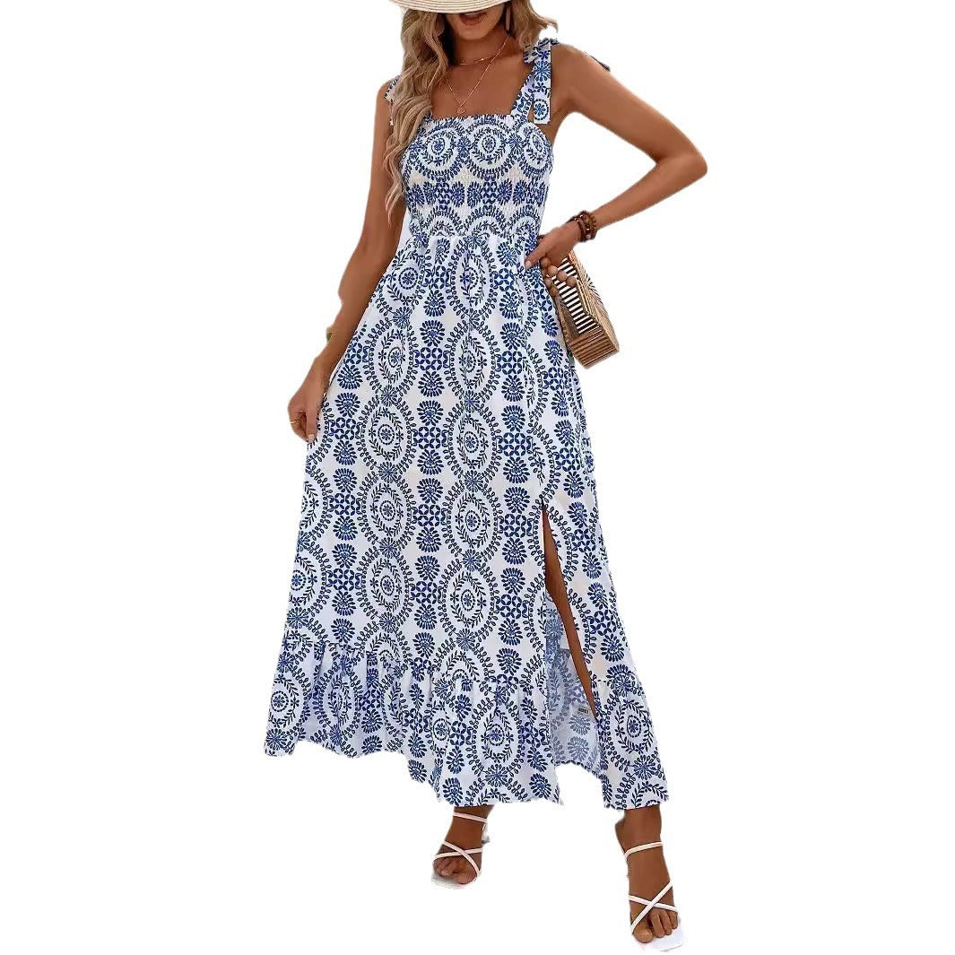 Summer Geometric Boho Sling Style  Dress