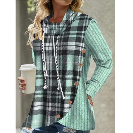 Comfy Long Sleeve Hooded  Sweater Top