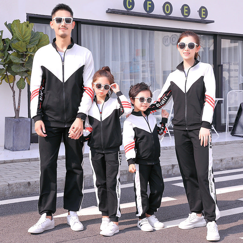Family Matching Activewear Sets with Zip Top and Pants