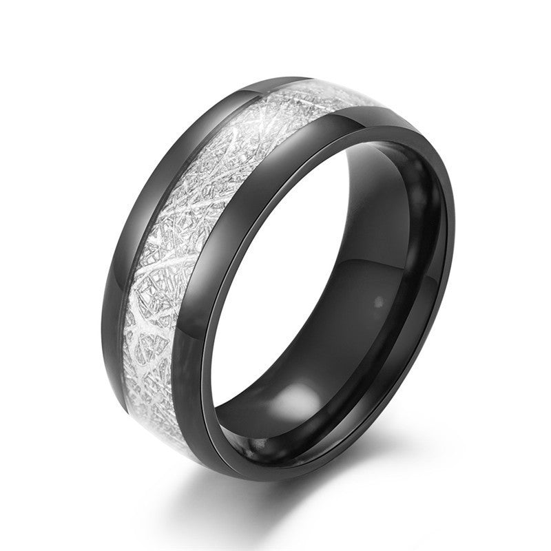 Two Tone Unisex Tungsten Inlaid Ring.