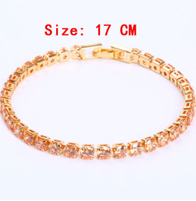 Dazzling Classic CZ 4 mm Tennis Bracelet - 5 Colors Available.