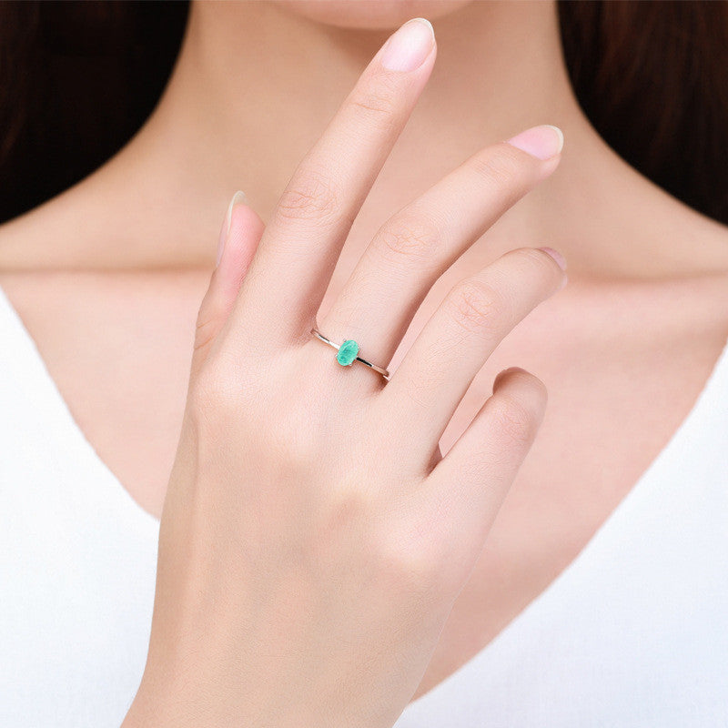 Classic Paraiba Tourmaline 925 Sterling Silver Ring