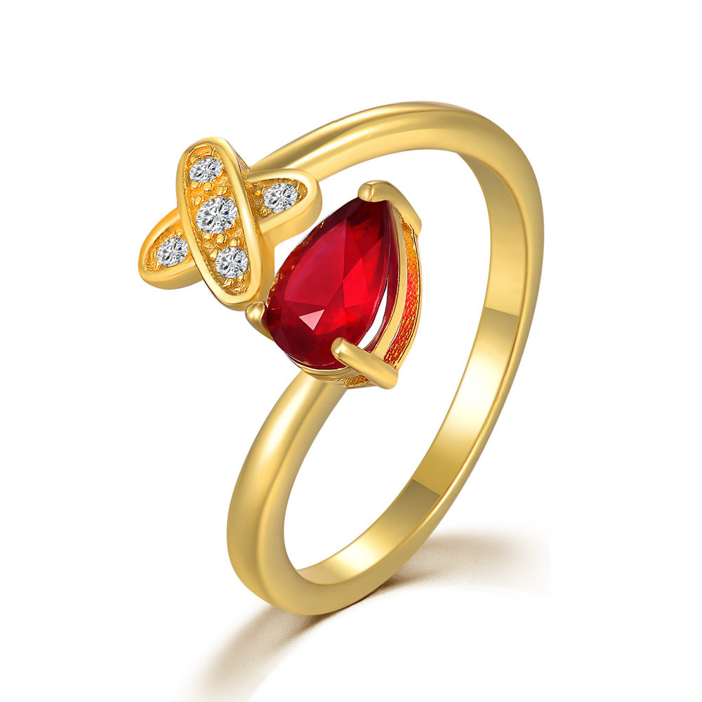 Natural Precious Ruby Ring - Adjustable.