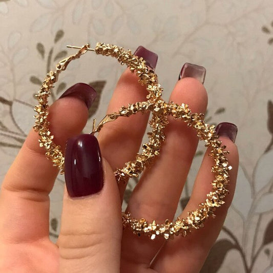 Braided Unique Hoop Earrings.