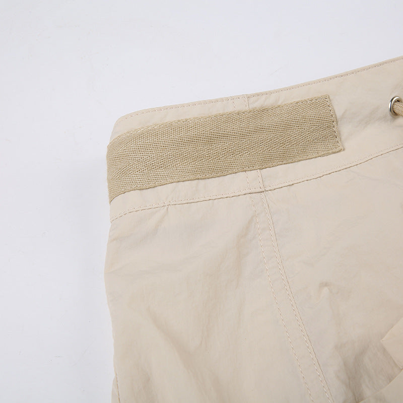 Asymmetric  Lace Up  Skirt