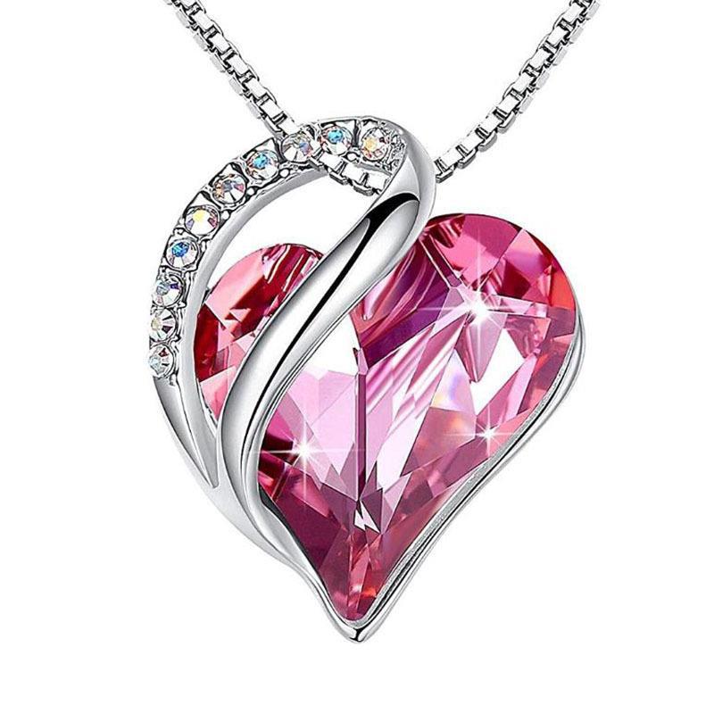 925 Sterling Silver Sliver Heart Shaped Pendant with Box Chain.