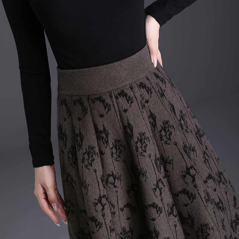 High Waist A- Line Skirt