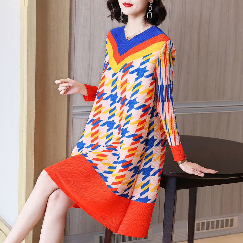 French Allure Spring Style Luxury Dress w/ Long Sleeves