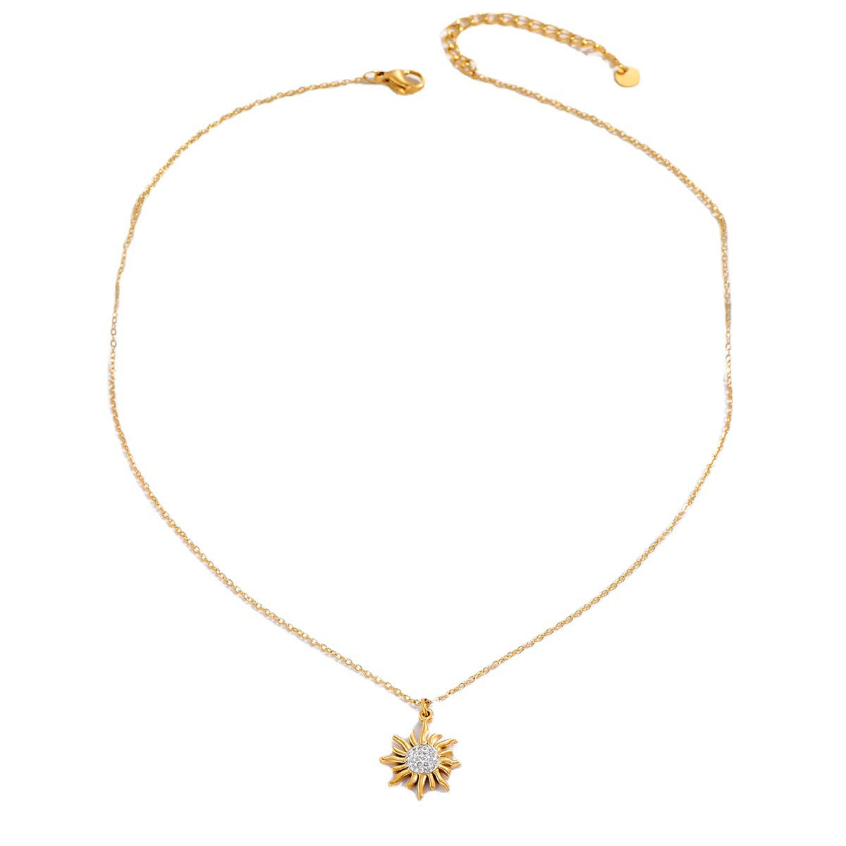 Gold Sunflower Necklace.