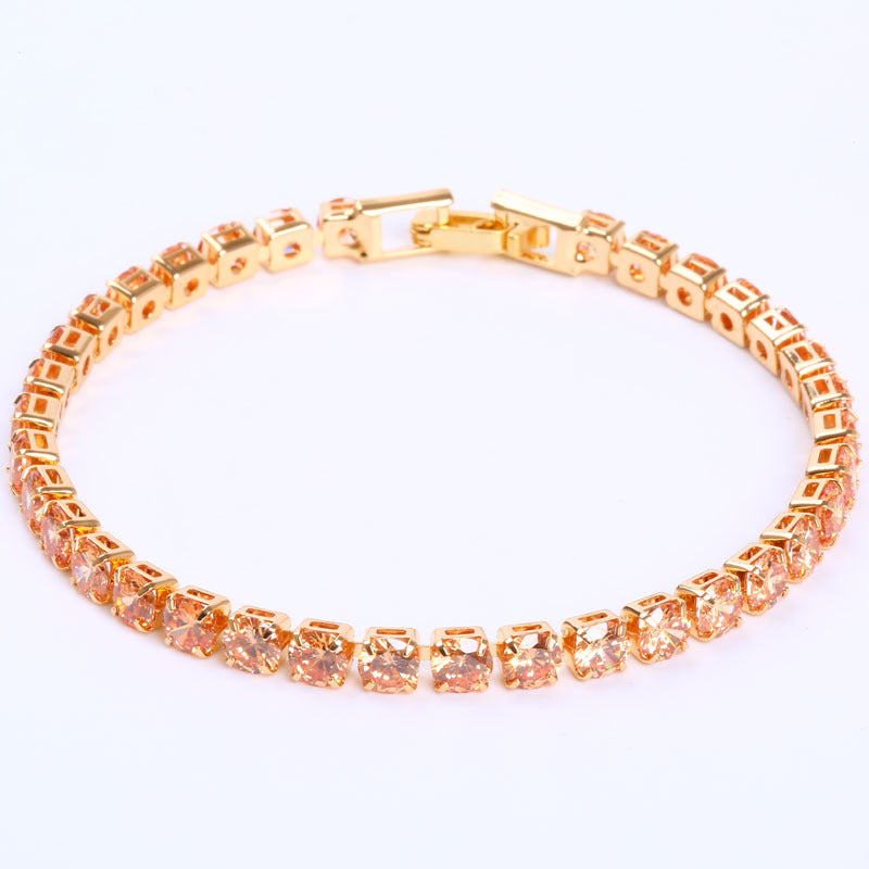 Dazzling Classic CZ 4 mm Tennis Bracelet - 5 Colors Available.