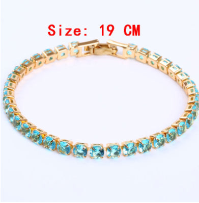 Dazzling Classic CZ 4 mm Tennis Bracelet - 5 Colors Available.
