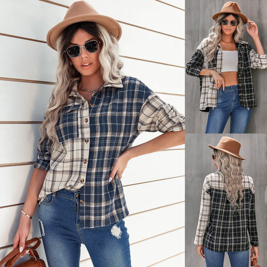 Checkmate Chic Loose Shirt
