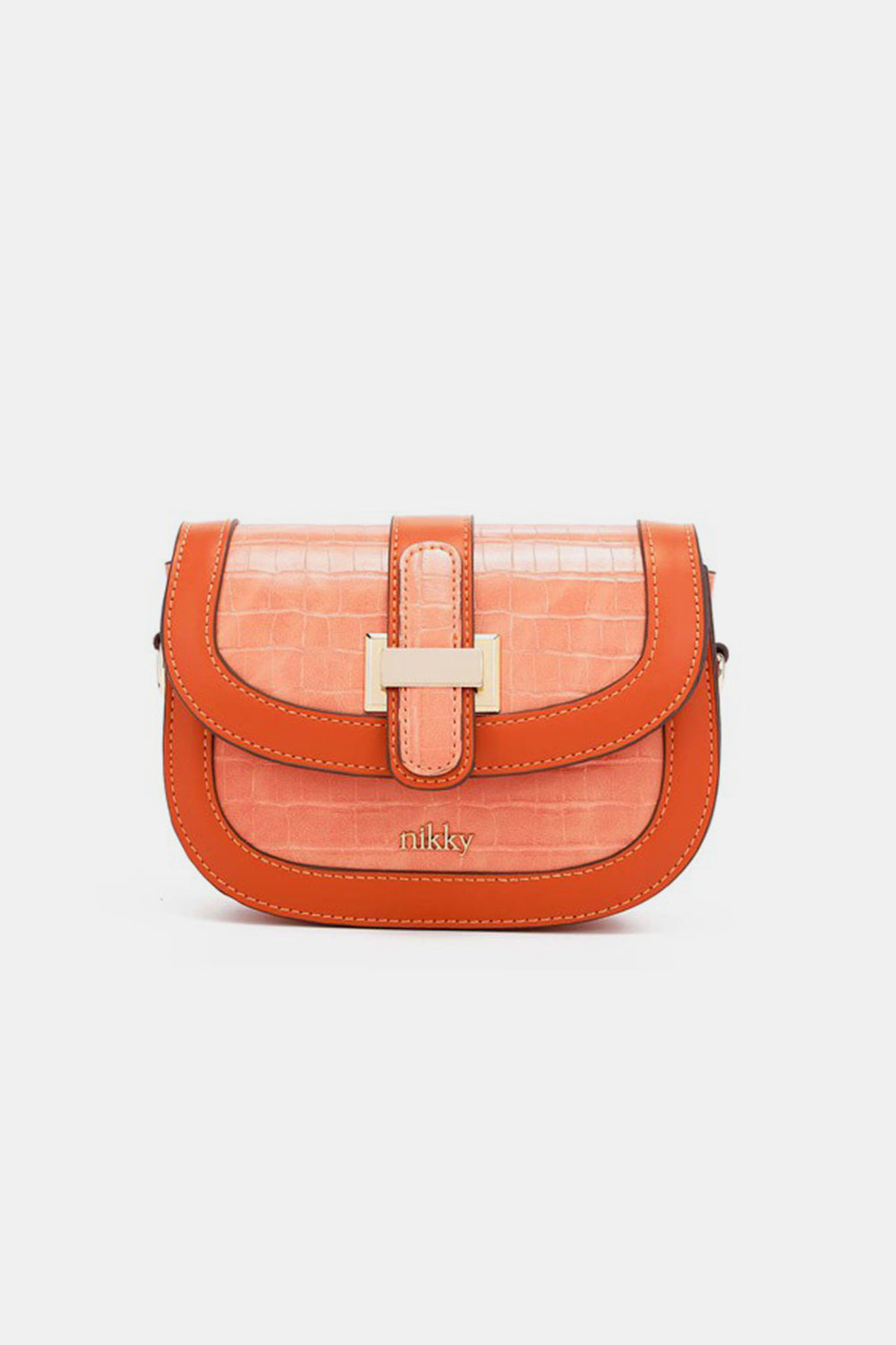 Nicole Nikky Lee USA Croc Embossed Crossbody Bag